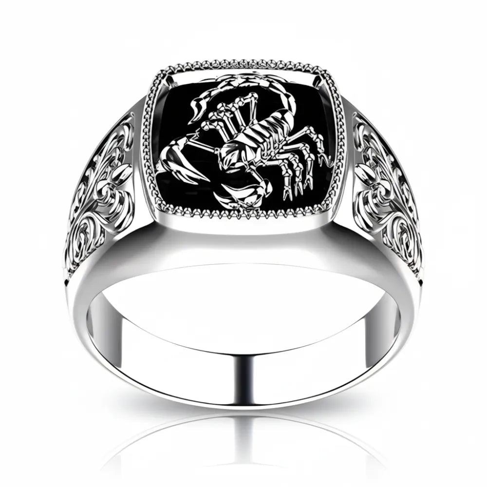 Anel Masculino Prata 925 Scorpio