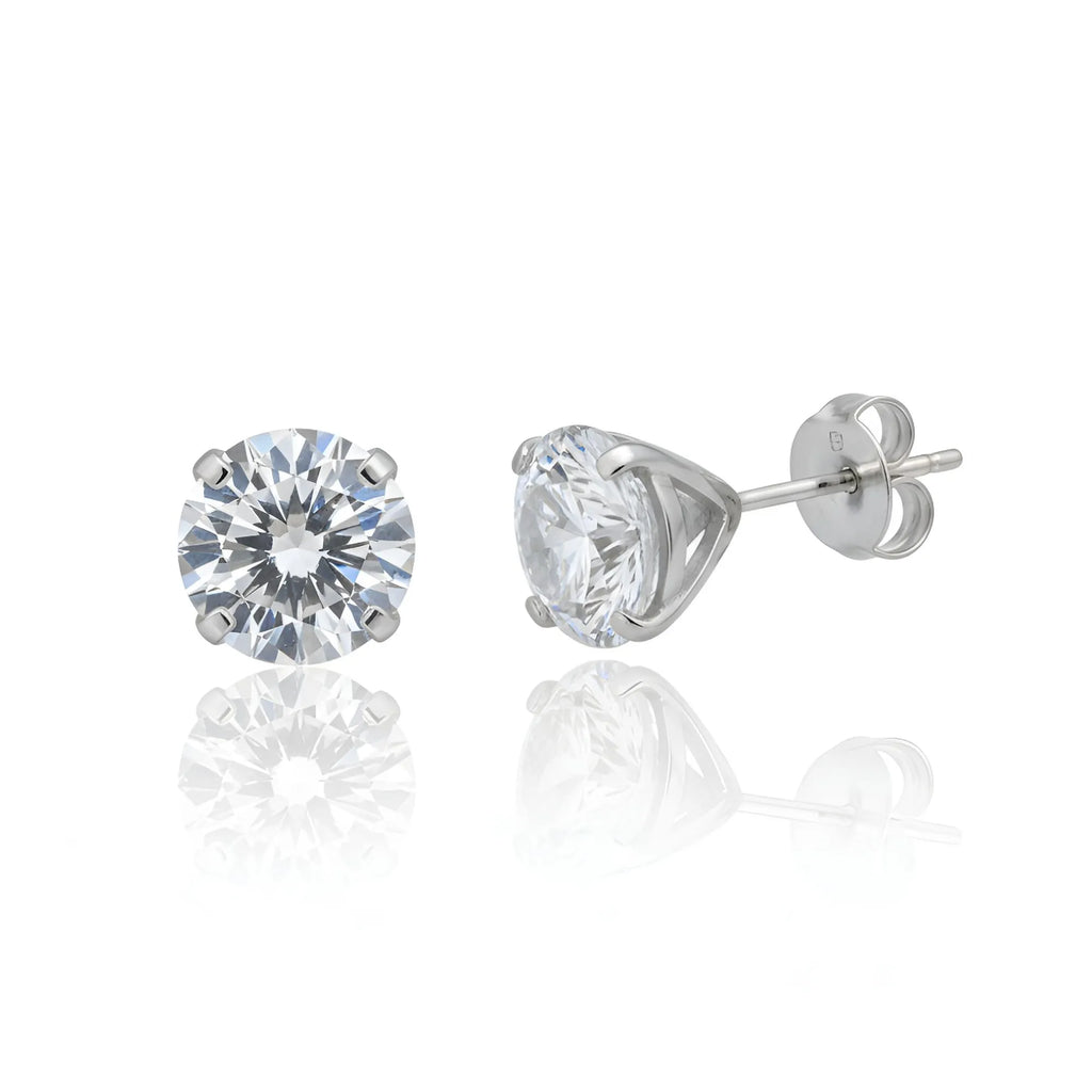 Brinco Masculino Diamante Prata 925 Pedra Zircônia