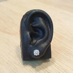 Brinco Masculino Diamante Prata 925 Pedra Zircônia