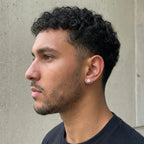 Brinco Masculino Diamante Prata 925 Pedra Zircônia