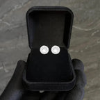 Brinco Masculino de Prata 925 Cravejado em 15 Pedras Zircônia 8mm