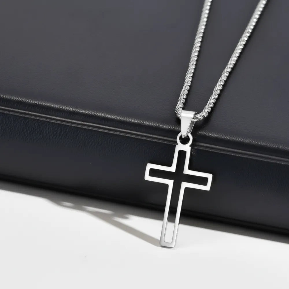 Colar Masculino Crucifixo Baiano 3mm 50cm