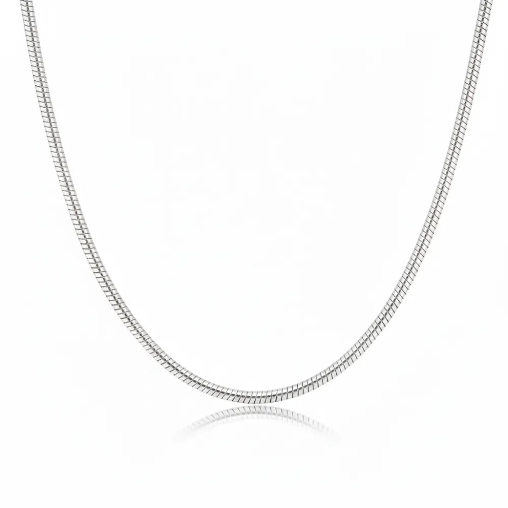 Corrente Masculina de Prata 925 Snake 2mm