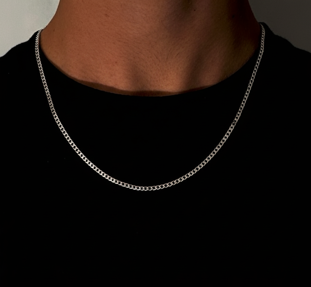 Corrente focus masculina em prata 925