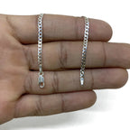 Pulseira Masculina de Prata 925 Grumet 2mm 21cm