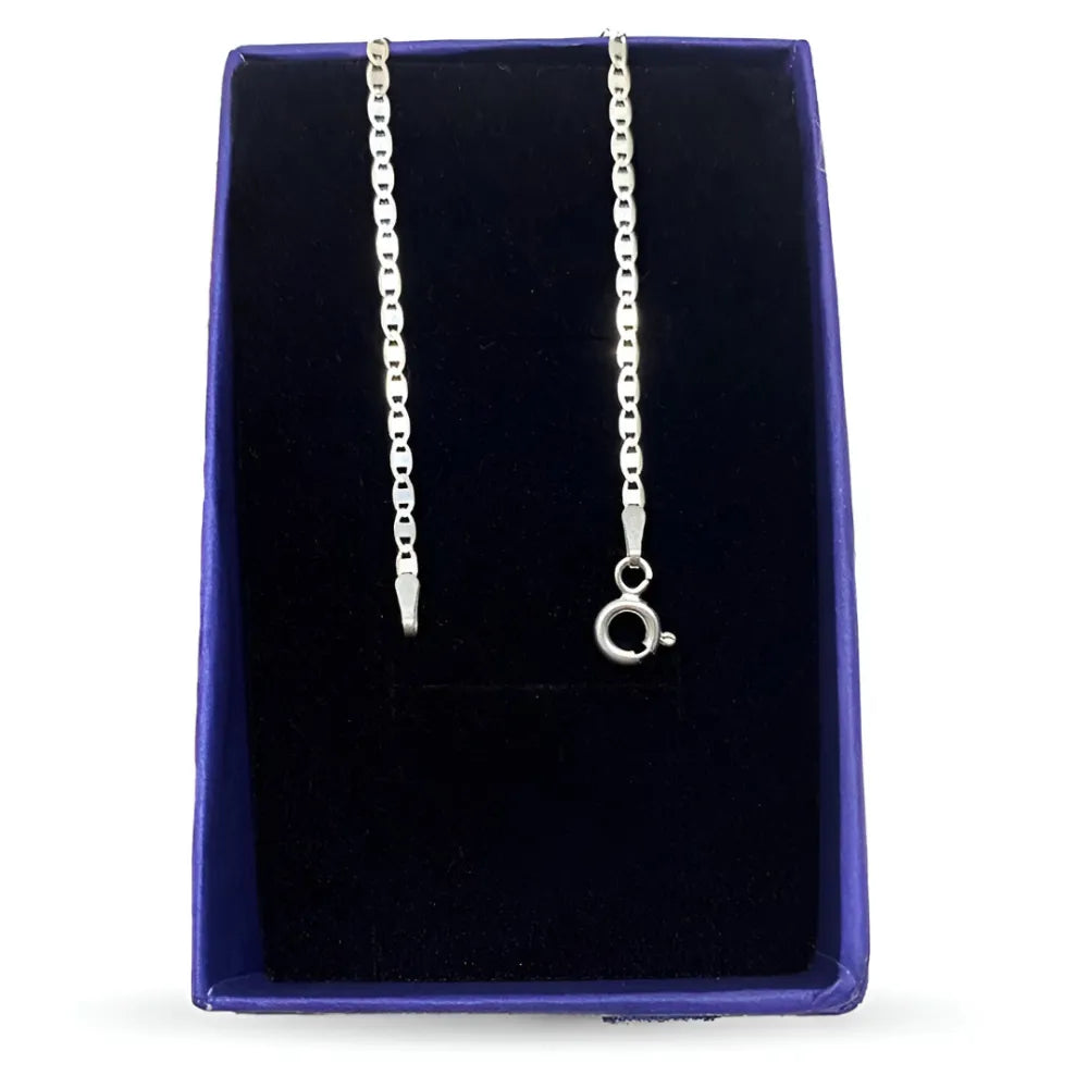 Pulseira Masculina de Prata 925 Piastrine 2mm 18,5cm