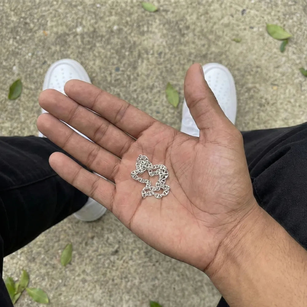 Pulseira Masculina de Prata 925 Piastrine 2mm 18,5cm